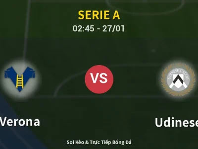 Kết Quả: Verona 1-3 Udinese – Highlight & Bàn Thắng | Serie A