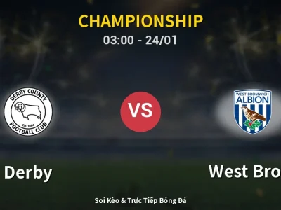 Kết Quả: Derby 1-1 West Brom – Highlight & Bàn Thắng | Championship