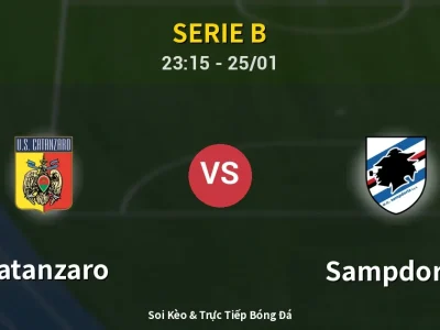 Soi Kèo Catanzaro vs Sampdoria – 23:15 25/01 | Nhận Định, Dự Đoán Tỷ Số