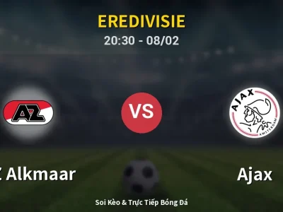 🔴 Trực Tiếp: AZ Alkmaar 0-0 Ajax – Link Xem Eredivisie (Full HD)