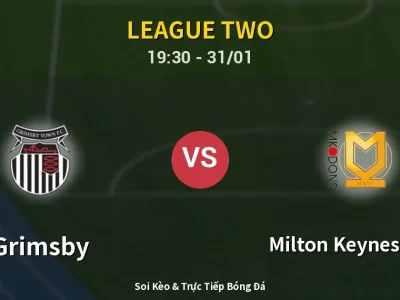 Kết Quả: Grimsby 2-2 Milton Keynes Dons – Highlight & Bàn Thắng | League Two