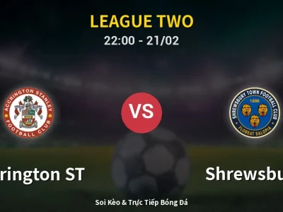 🔴 Trực Tiếp: Accrington ST 0-1 Shrewsbury – Link Xem League Two (Full HD)