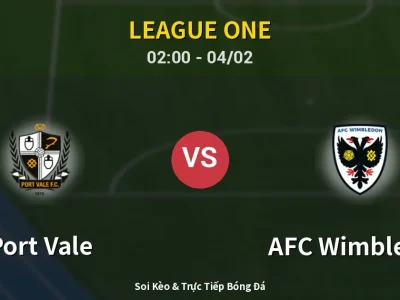 Kết Quả: Port Vale 0-1 AFC Wimbledon – Highlight & Bàn Thắng | League One
