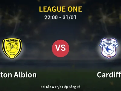 Soi Kèo Burton Albion vs Cardiff – 22:00 31/01 | Nhận Định, Dự Đoán Tỷ Số