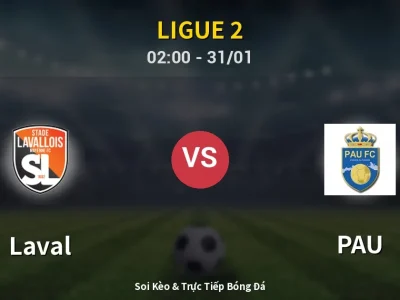 Kết Quả: Laval 0-1 PAU – Highlight & Bàn Thắng | Ligue 2