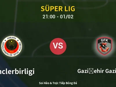 Soi Kèo Genclerbirligi vs Gazişehir Gaziantep – 21:00 01/02 | Nhận Định, Dự Đoán Tỷ Số