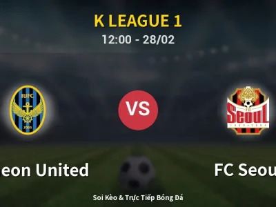 Kết Quả: Incheon United 1-2 FC Seoul – Highlight & Bàn Thắng | K League 1