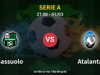 🔴 Trực Tiếp: Sassuolo 2-0 Atalanta – Link Xem Serie A (Full HD)
