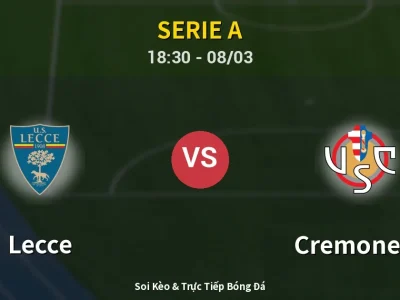 Kết Quả: Lecce 2-1 Cremonese – Highlight & Bàn Thắng | Serie A