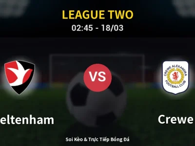 Kết Quả: Cheltenham 1-1 Crewe – Highlight & Bàn Thắng | League Two