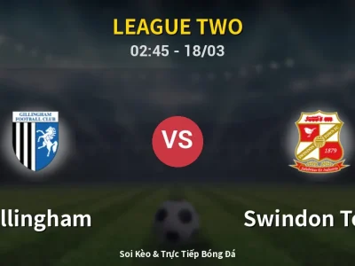 Kết Quả: Gillingham 0-2 Swindon Town – Highlight & Bàn Thắng | League Two