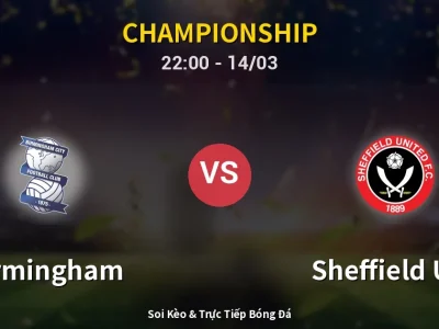 Soi Kèo Birmingham vs Sheffield Utd – 22:00 14/03 | Nhận Định, Dự Đoán Tỷ Số