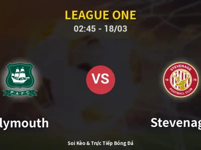 Kết Quả: Plymouth 1-0 Stevenage – Highlight & Bàn Thắng | League One
