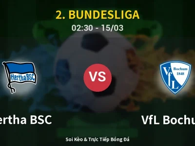 Kết Quả: Hertha BSC 1-1 VfL Bochum – Highlight & Bàn Thắng | 2. Bundesliga