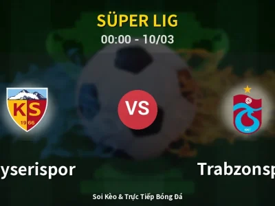 Kết Quả: Kayserispor 1-3 Trabzonspor – Highlight & Bàn Thắng | Süper Lig