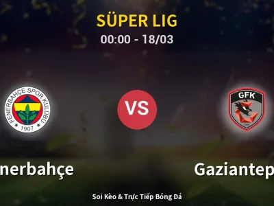 Kết Quả: Fenerbahçe 4-1 Gaziantep FK – Highlight & Bàn Thắng | Süper Lig