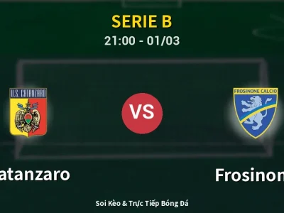 🔴 Trực Tiếp: Catanzaro 2-2 Frosinone – Link Xem Serie B (Full HD)