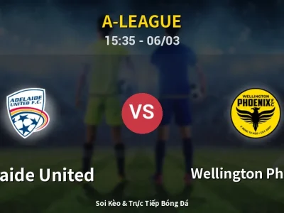 Kết Quả: Adelaide United 1-1 Wellington Phoenix – Highlight & Bàn Thắng | A-League