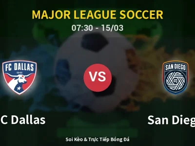 Kết Quả: FC Dallas 3-3 San Diego – Highlight & Bàn Thắng | Major League Soccer