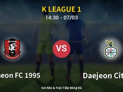 Kết Quả: Bucheon FC 1995 1-1 Daejeon Citizen – Highlight & Bàn Thắng | K League 1
