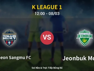 Kết Quả: Gimcheon Sangmu FC 1-1 Jeonbuk Motors – Highlight & Bàn Thắng | K League 1