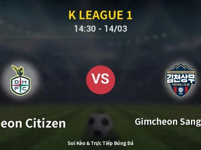 🔴 Trực Tiếp: Daejeon Citizen 0-1 Gimcheon Sangmu FC – Link Xem K League 1 (Full HD)