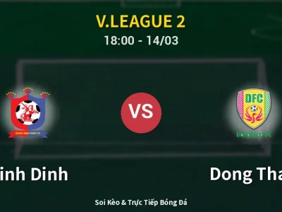 Soi Kèo Binh Dinh vs Dong Thap – 18:00 14/03 | Nhận Định, Dự Đoán Tỷ Số