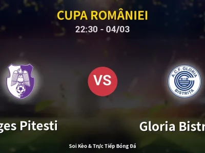 Soi Kèo Arges Pitesti vs Gloria Bistriţa – 22:30 04/03 | Nhận Định, Dự Đoán Tỷ Số