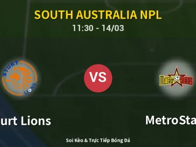Soi Kèo Sturt Lions vs MetroStars – 11:30 14/03 | Nhận Định, Dự Đoán Tỷ Số