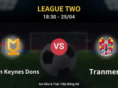 Soi Kèo Milton Keynes Dons vs Tranmere – 18:30 25/04 | Nhận Định, Dự Đoán Tỷ Số