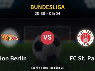 Soi Kèo Union Berlin vs FC St. Pauli – 20:30 05/04 | Nhận Định, Dự Đoán Tỷ Số