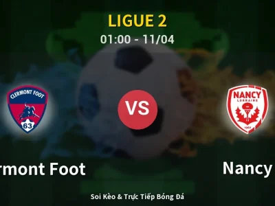 🔴 Trực Tiếp: Clermont Foot 0-1 Nancy – Link Xem Ligue 2 (Full HD)