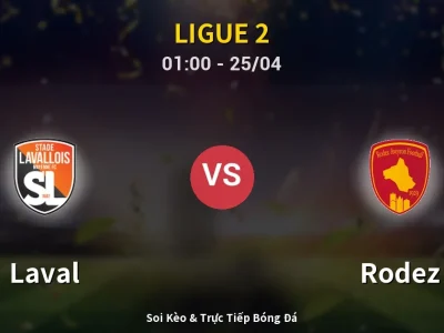 🔴 Trực Tiếp: Laval 0-0 Rodez – Link Xem Ligue 2 (Full HD)