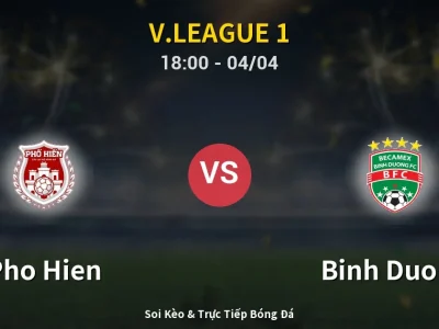 Soi Kèo Pho Hien vs Binh Duong – 18:00 04/04 | Nhận Định, Dự Đoán Tỷ Số