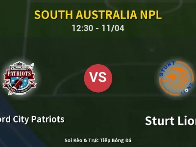 Soi Kèo Playford City Patriots vs Sturt Lions – 12:30 11/04 | Nhận Định, Dự Đoán Tỷ Số