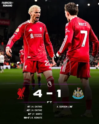 Bùng Nổ! Liverpool 4-1 Newcastle, Ekitike Lập Cú Đúp, The Reds Soán Ngôi MU Trên BXH 1