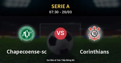 Chapecoense-sc vs Corinthians 20/03
