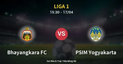 Bhayangkara FC vs PSIM Yogyakarta 17/04